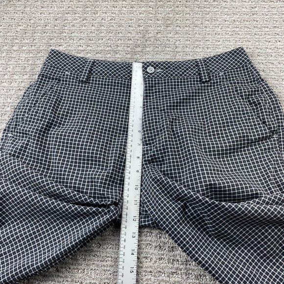PUMA Golf Shorts Men 32 Gray Checkered Chino Short Pants Outdoor Casual Pocket - Picture 9 of 11